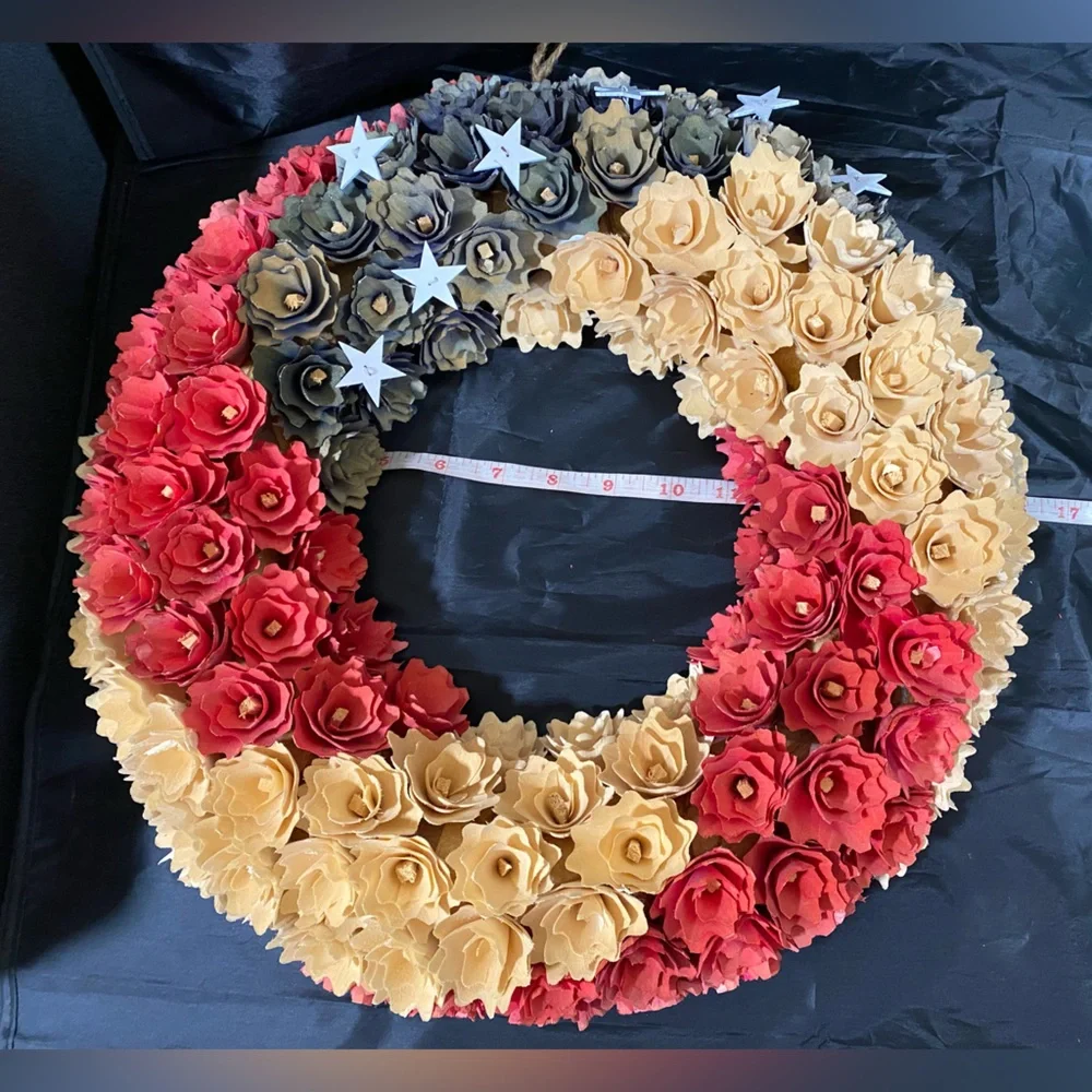 Handmade Sola Wood Wreath with Jute Hanging Rope